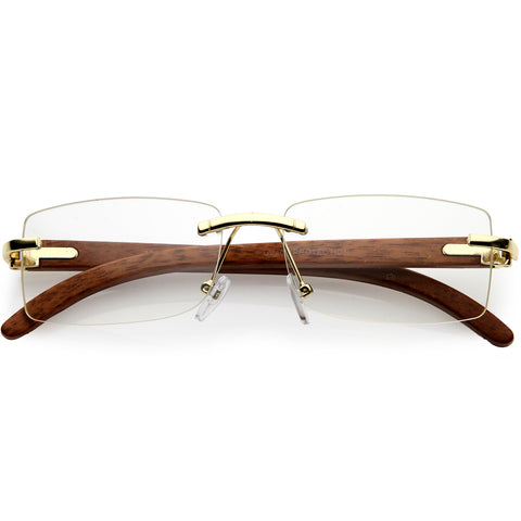 Classic Everyday Browline Two-Tone Half Frame Blue Light Glasses 48mm