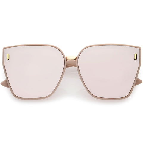 Oversize Elegant Inspired Lightweight Neutral Gradient Lens Women's Square Sunglasses 59mm