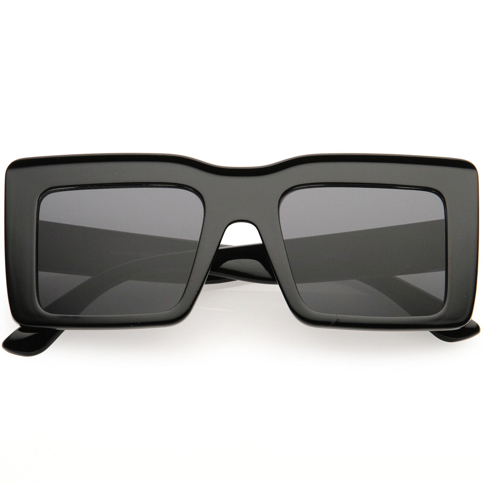 High Fashion Thick Rimmed Neutral Colored Square Sunglasses 51mm Light Tortoise / Lavender