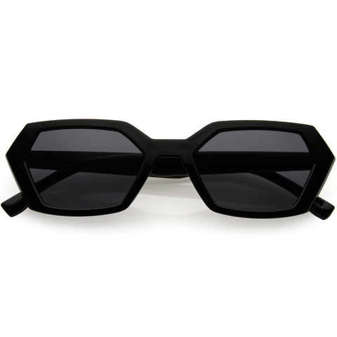 Oversize Blue Light Blocking Horn Rimmed Cat Eye Sunglasses 55mm