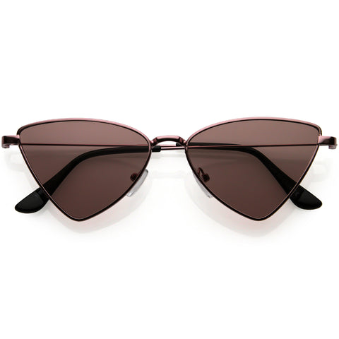 Slim Point Lightweight Metal Cat Eye Sunglasses 52mm