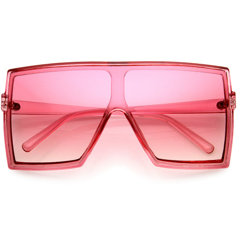 Bold Fire Flaming Shape Color Tinted Lens Rimless Flames Sunglasses 68mm