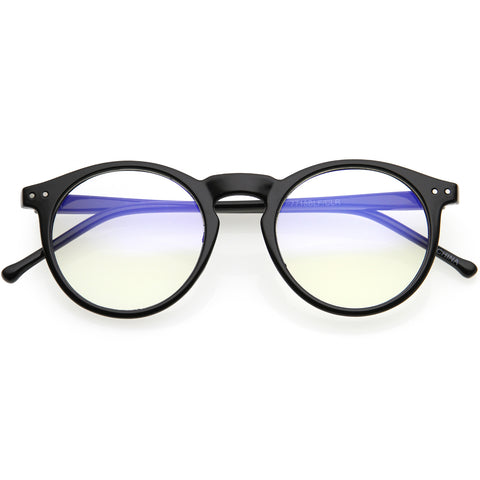 Oval Premium rhinestones Decorated Blue Light Blocking Glasses 52mm