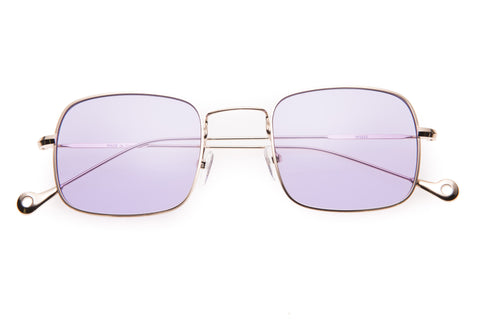 Quilted Textured Arms Neutral Colored Lens Square Sunglasses 63mm