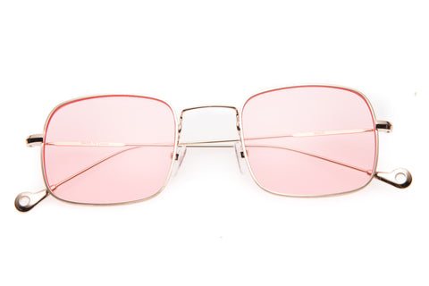 Quilted Textured Arms Neutral Colored Lens Square Sunglasses 63mm