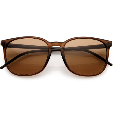 Thin Everyday Lightweight Oversize Horn Rimmed Sunglasses 54mm
