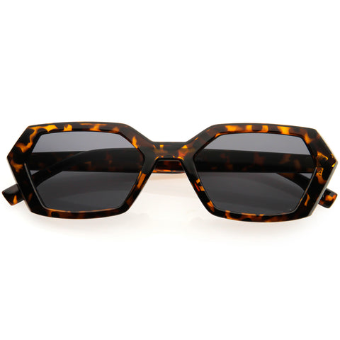 Retro Fashion Neutral Colored Geometric Sunglasses 53mm
