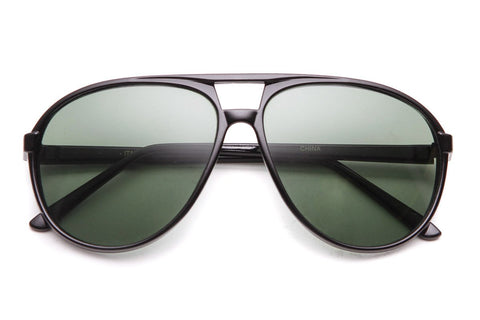 Classy Oversized Neutral Square Horn Rimmed Sunglasses 56mm