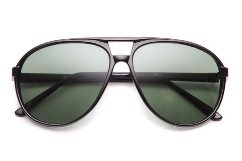 High Fashion Laser Cut Metal Detail Side Cover Aviator Sunglasses 59mm