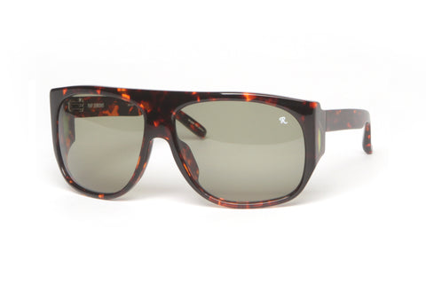 Amber T-Shell Wrap WIndow Sunglasses (Tortoise)